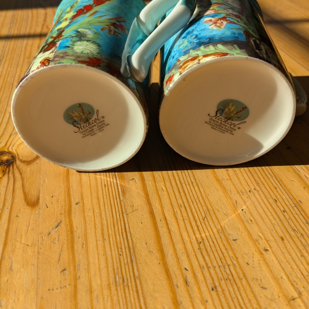 Stechcol - Gracie Bone China Floral Impressionistic Mugs (Qty 2) - Picture 4 of 5